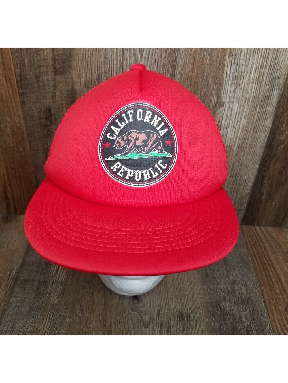 California Republic Red Baseball Hat Cap PROMO T6